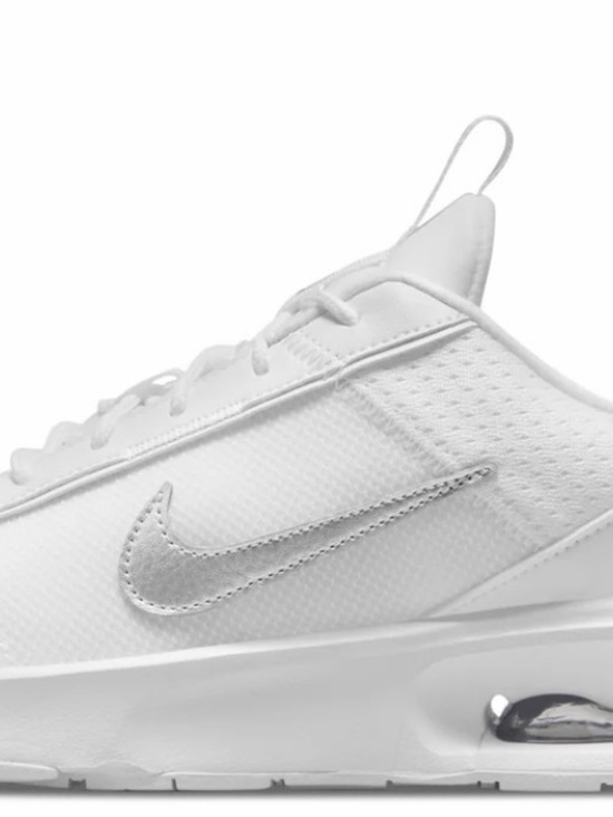Nike Shoes - Nike White Air Max-Style Sneaker with Silver Swoosh